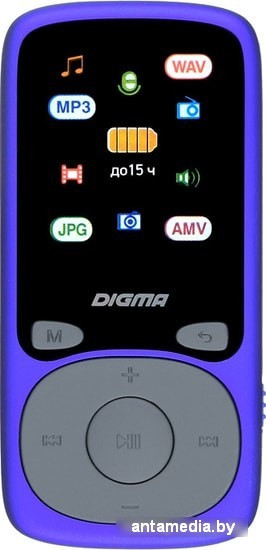 MP3 плеер Digma B4 8GB (синий) - фото 1 - id-p226803597