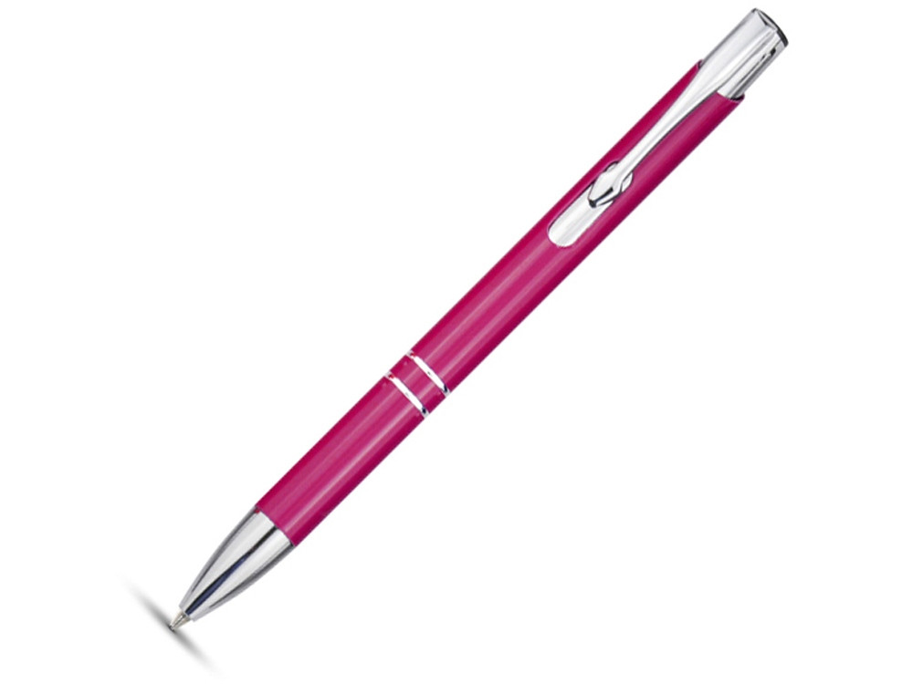 Алюминиевая шариковая кнопочная ручка Moneta, синие чернила, розовый - фото 1 - id-p226805644