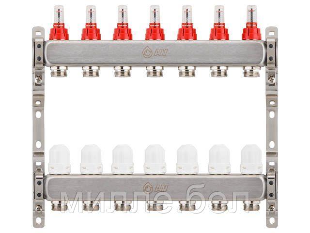 Коллекторная группа AVE136, 7 вых., AV Engineering (Для теплого пола и водоснабжения) - фото 1 - id-p219249761