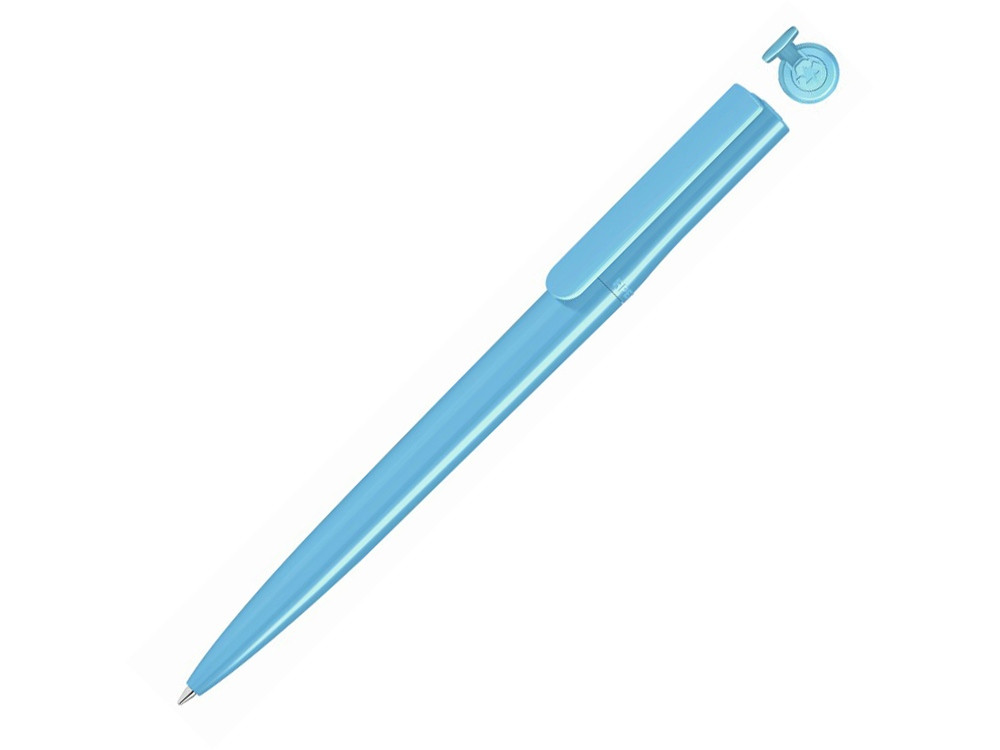 Ручка шариковая пластиковая RECYCLED PET PEN switch, синий, 1 мм, голубой - фото 1 - id-p226805675