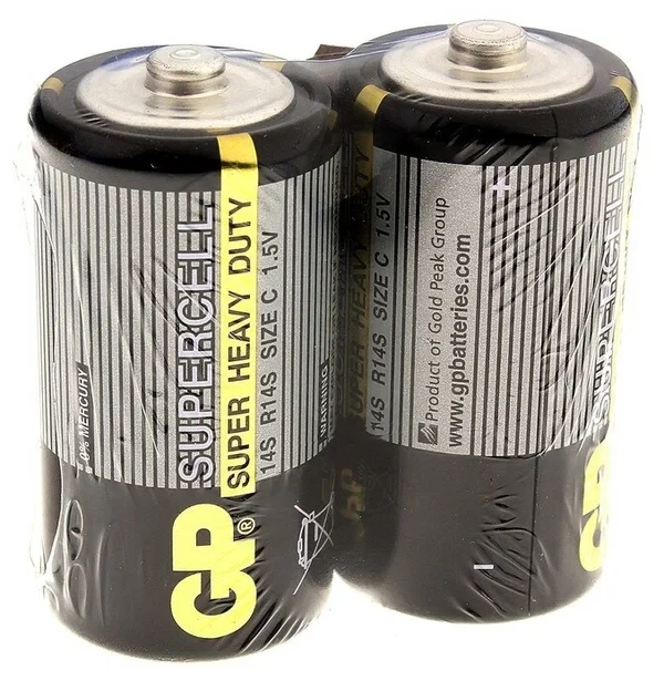 Батарейка GP Supercell R14/14S 2 шт - фото 1 - id-p226810381