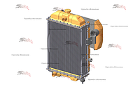 Блок радиаторов БР-80MS2.1301.000 ( БР-80M S2 1301.000 ) для Амкодор 320, Амкодор 211, Амкодор 527