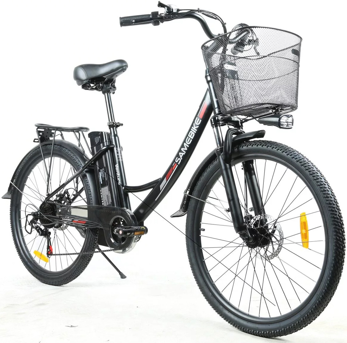 Электровелосипед SameBike Venture черный/серебристый - фото 2 - id-p226820061