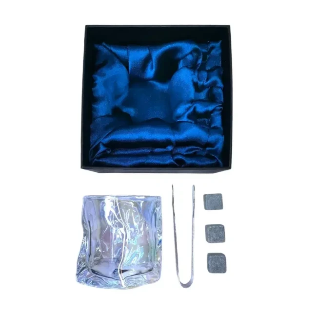 Подарочный набор 1 бокал, 3 охлаждающих камня, щипцы AmiroTrend ABW-331 pearl blue - фото 4 - id-p181431826