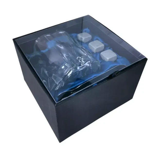 Подарочный набор 1 бокал, 3 охлаждающих камня, щипцы AmiroTrend ABW-331 transparent blue - фото 6 - id-p189455083