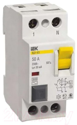 Дифференциальный автомат IEK ВД1-63 2P 40А 30мА / MDV10-2-040-030 - фото 1 - id-p226824302