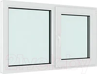 Окно ПВХ Brusbox Roto Двухстворчатое Поворотно-откидное правое 3 стекла