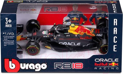 Масштабная модель автомобиля Bburago Oracle Red Bull Racing RB18 2022 / 18-3806111 - фото 6 - id-p226822937