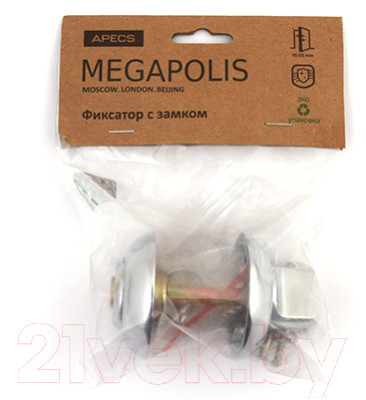 Фиксатор дверной защелки Apecs Megapolis WC-K-0803-CR - фото 2 - id-p226826088