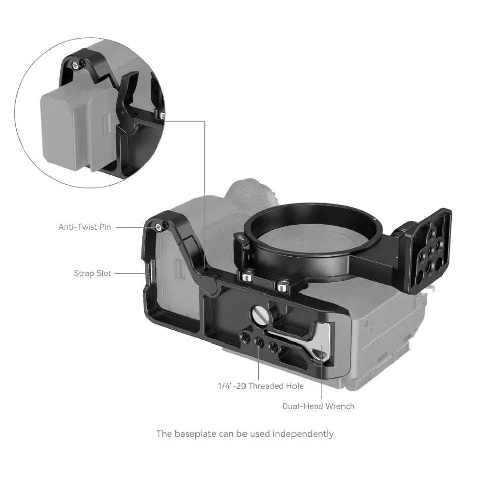 Площадка SmallRig 4148 Rotatable Horizontal-to-Vertical Mount Plate Kit для Sony a7R V/a7 IV/a7S III/a7R IV - фото 7 - id-p226761985