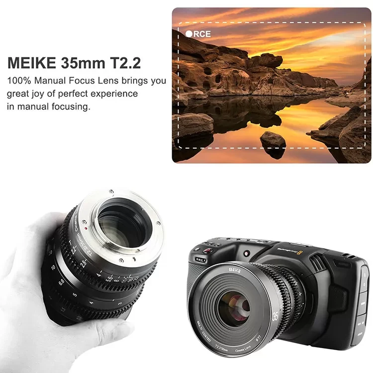 Объектив Meike 35mm T2.2 Micro 4/3 - фото 4 - id-p226745048