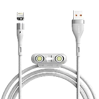 Кабель Baseus Zinc Magnetic USB - Micro USB+Lightning+Type-C 5А 1м Белый