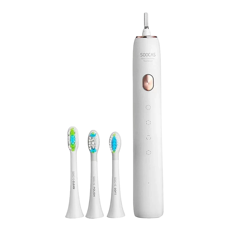 Электрическая зубная щетка Soocas Weeks X3U (в комплекте 2 доп. насадки) Белая - фото 3 - id-p226738486