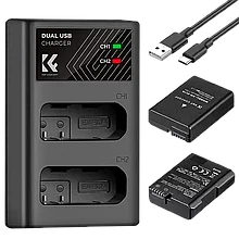 2 аккумулятора EN-EL14 + зарядное устройство K&F Concept KF28.0020