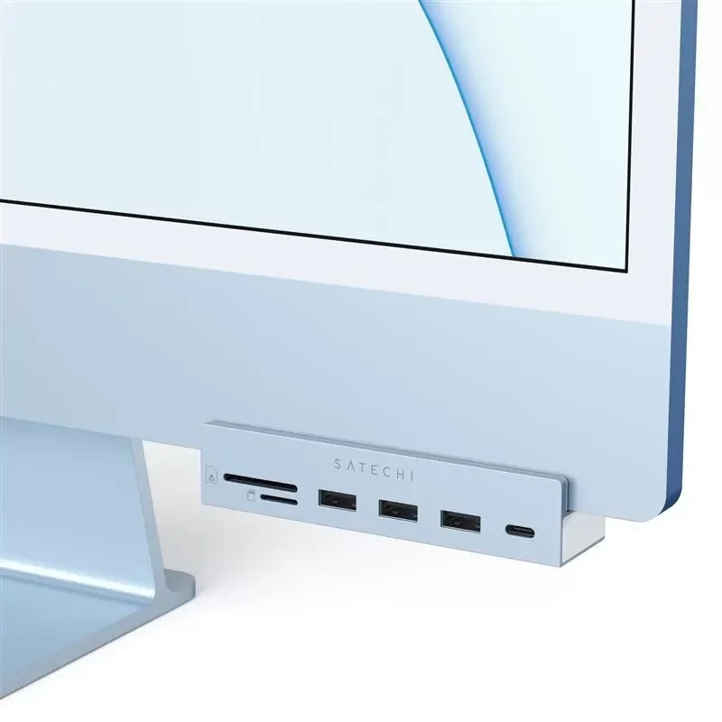 Хаб Satechi Aluminum USB-C Clamp Hub для iMac 24" Синий - фото 3 - id-p226741201