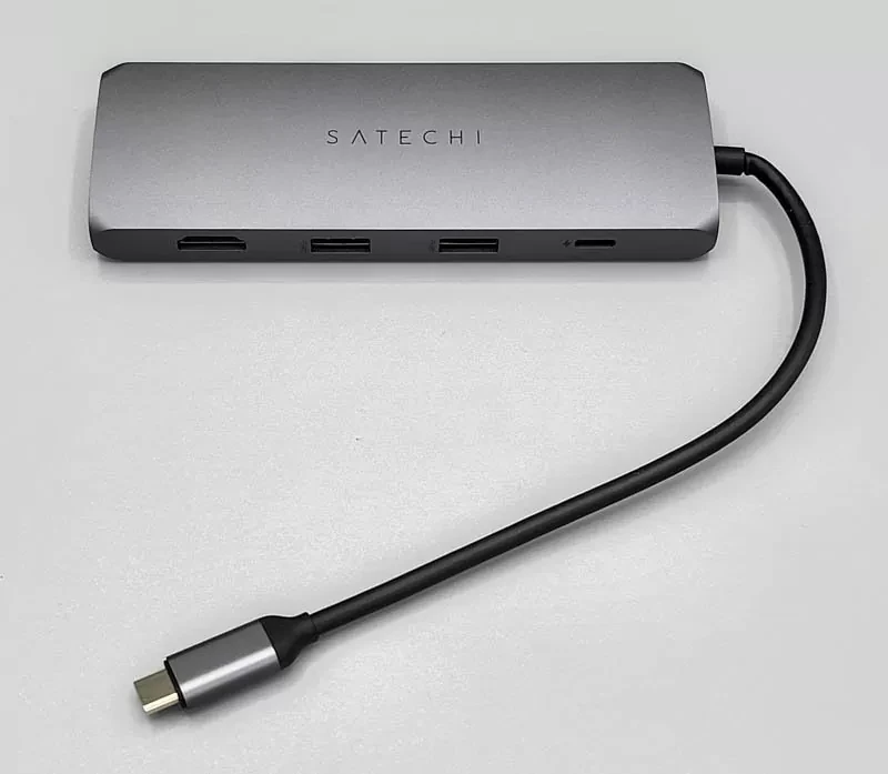 Хаб Satechi USB-C Hybrid Multiport Adapter Серый - фото 3 - id-p226741231