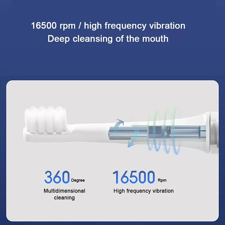 Электрическая зубная щетка Xiaomi Mijia Sonic Electric Toothbrush T100 Белая - фото 10 - id-p226738590