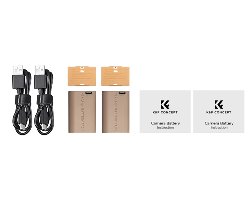 Комплект аккумуляторов K&F Concept LP-E6NH Type-C (2шт) - фото 3 - id-p226743555