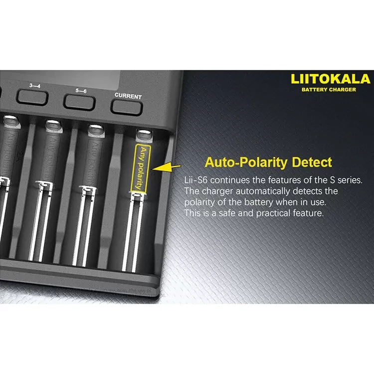Зарядное устройство Liitokala Lii-S6 EU - фото 6 - id-p226741435