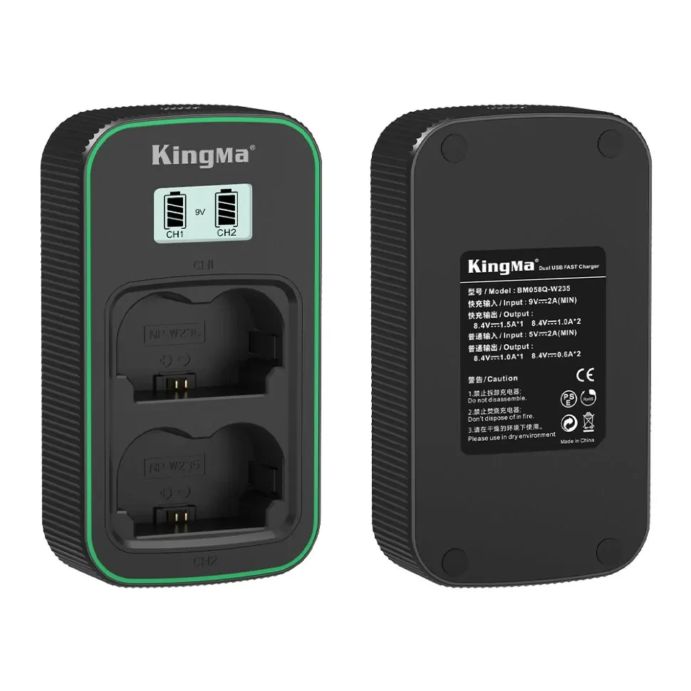 Зарядное устройство Kingma PD3.0 Dual Battery Charger для NP-W235 - фото 9 - id-p226743697