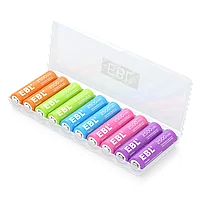 Комплект аккумуляторных батарей EBL Rainbow AA 2500mAh (10шт)