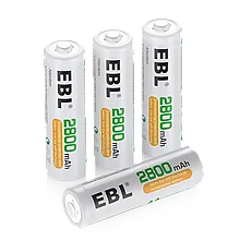 Комплект аккумуляторных батарей EBL AA 2800mAh (4шт)