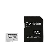 Карта памяти Transcend MicroSDXC 300S 64 Гб UHS-I Class 1 (U1), Class 10