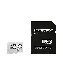 Карта памяти Transcend MicroSDXC 300S 64 Гб UHS-I Class 1 (U1), Class 10