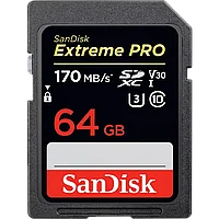 Карта памяти Sandisk Extreme Pro SDXC Card 64GB V30 UHS-I U3