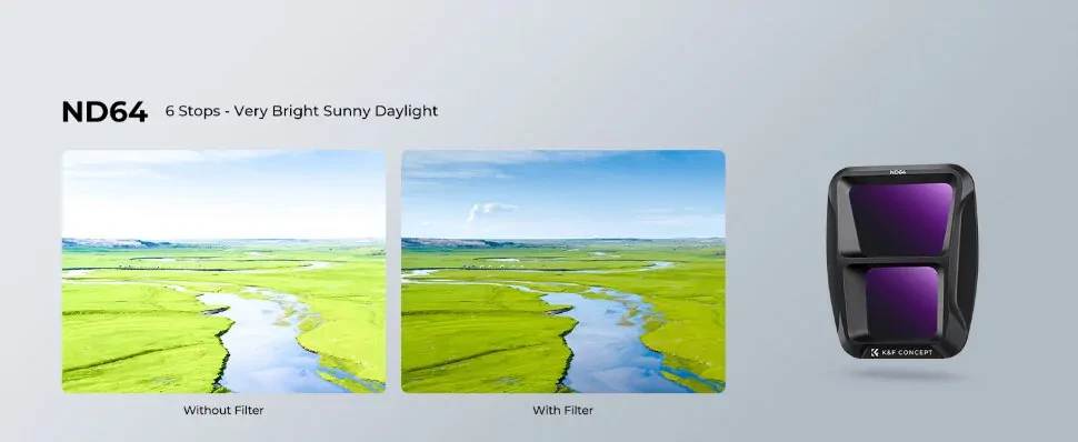 Комплект светофильтров K&F Concept ND для DJI Air 3 (4шт) - фото 6 - id-p226743907