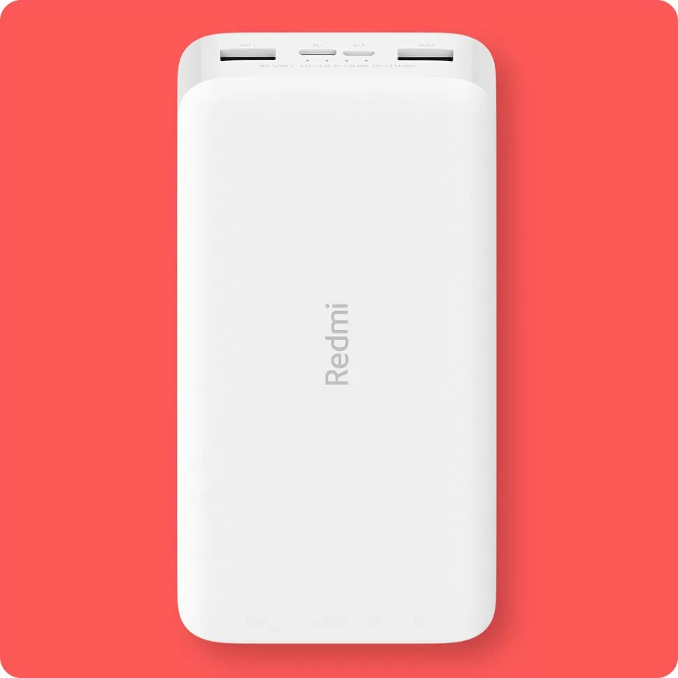 Внешний аккумулятор Xiaomi Redmi Powerbank 20000 mAh Белый - фото 4 - id-p226740453