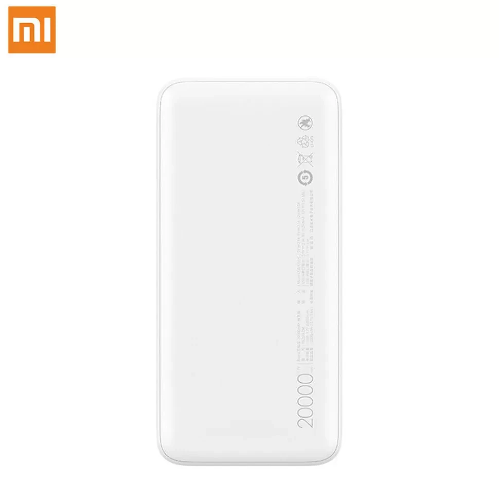 Внешний аккумулятор Xiaomi Redmi Powerbank 20000 mAh Белый - фото 5 - id-p226740453