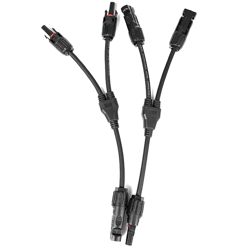 Комплект кабелей EcoFlow MC4 для солнечной панели 0.3м (2шт) - фото 1 - id-p226740538
