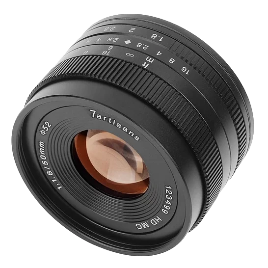 Объектив 7Artisans 50mm F1.8 Sony (E Mount) Чёрный - фото 2 - id-p226744764