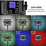 Комплект осветителей GVM 800D-RGB (2шт), фото 6