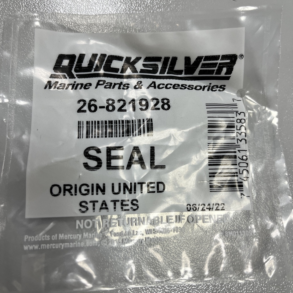 Сальник редуктора Quicksilver 26-821928 для Mercury 9.9-15 л.с. - фото 4 - id-p207969864