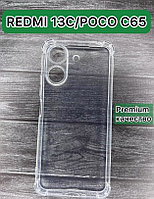 Чехол-накладка для Xiaomi Redmi 13C / Poco C65 (силикон) прозрачный с защитой камеры