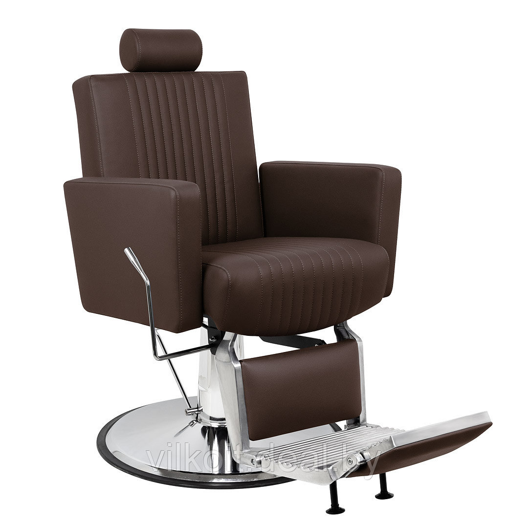Толедо (декор линиями) кресло барбера, коричневое. На заказ - фото 1 - id-p226839252