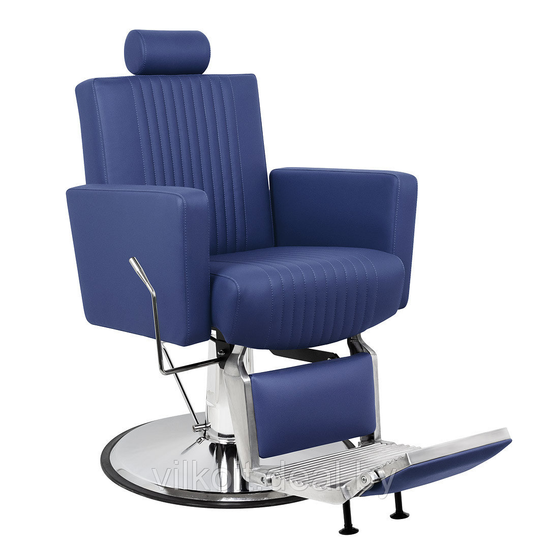 Толедо (декор линиями) кресло барбера, синее. На заказ - фото 1 - id-p226839254