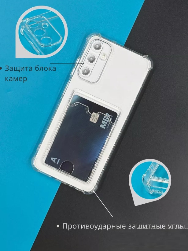 Чехол-накладка для Samsung Galaxy A05s SM-A057 (силикон) прозрачный с защитой камеры - фото 2 - id-p226839411