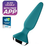 Анальный смарт-стимулятор с вибрацией Satisfyer Plug-ilicious 1 зеленый, фото 3