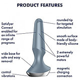 Анальный смарт-стимулятор с вибрацией Satisfyer Plug-ilicious 2 серый, фото 7