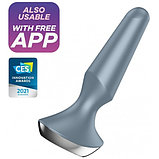 Анальный смарт-стимулятор с вибрацией Satisfyer Plug-ilicious 2 серый, фото 2