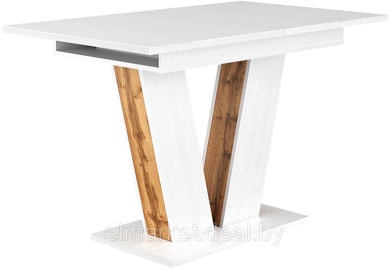 Обеденный стол ЭлиГард Kai раздвижной 118-157x76x72 (белый структурный) - фото 1 - id-p226840009