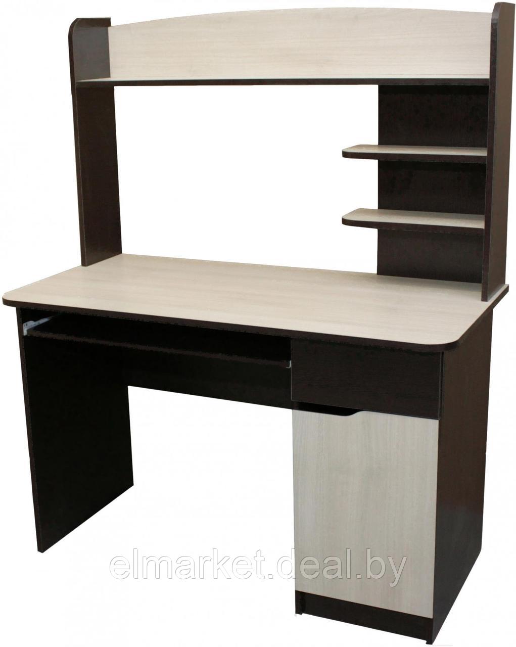 Компьютерный стол Мебель-Класс Лидер белый/дуб сонома - фото 1 - id-p226840024