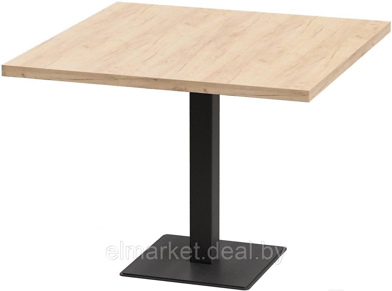 Обеденный стол Millwood Лофт Хельсинки 2 Л 100x100x75 дуб табачный Craft/металл черный - фото 1 - id-p226840506