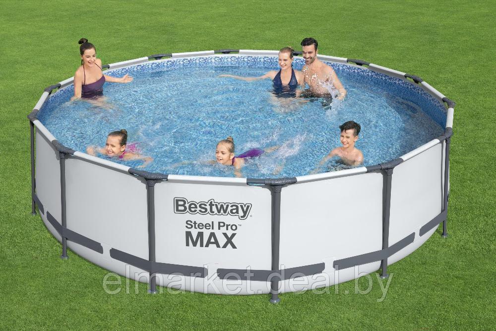Каркасный бассейн Bestway Steel Pro Max 56950 (427x107см, с фильтр-насосом, лестницей и тентом) - фото 1 - id-p226841553