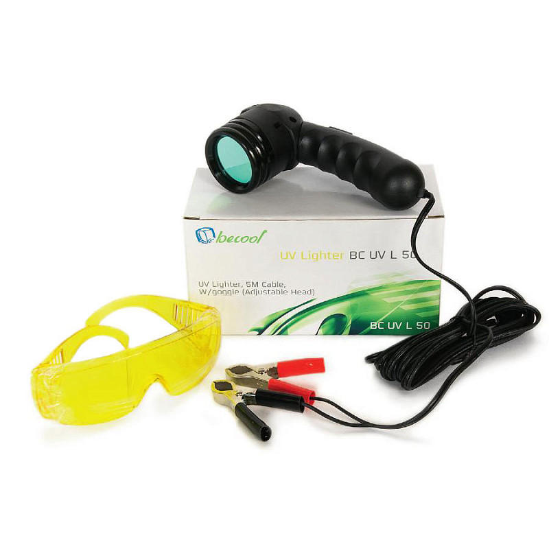 UV набор для поиска утечек - лампа 50 Вт, 12V + очки, BC-UV-L-50, Becool (Китай) - фото 1 - id-p226841922