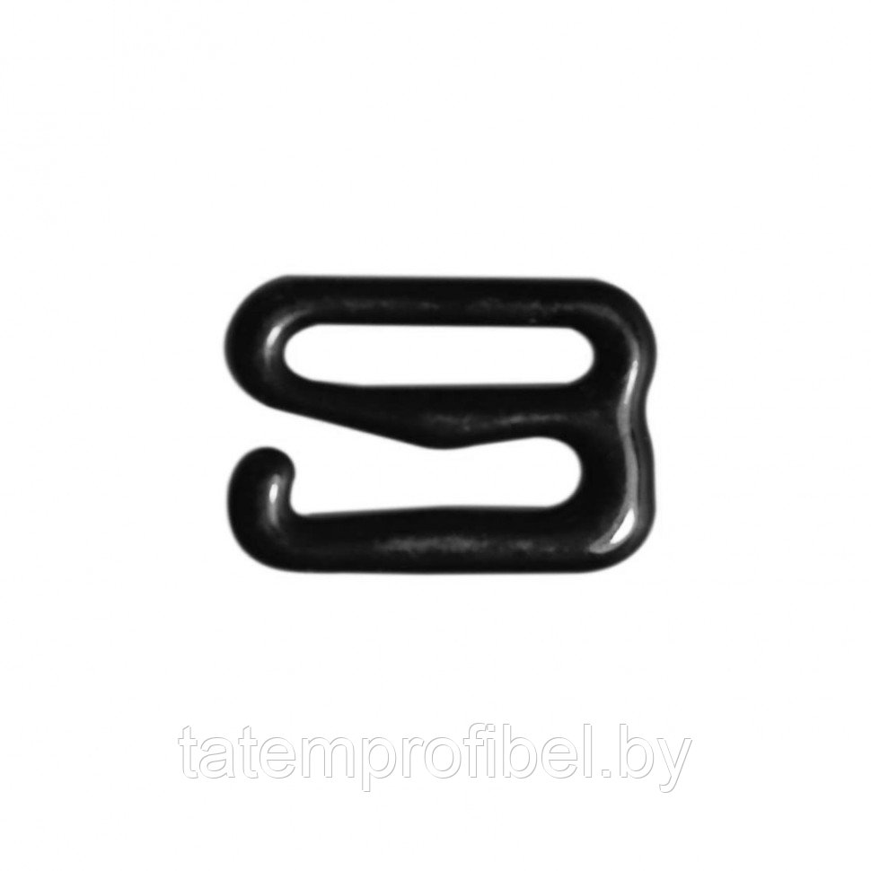 Застежка-крючок для бюстгалтера 12 мм металл (упак 200 шт) черный - фото 1 - id-p226841954