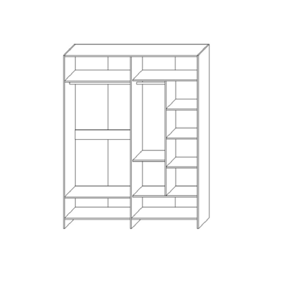 Шкаф для одежды «4Д Харди» Белый / Ясень белый текстурный - фото 2 - id-p226841984